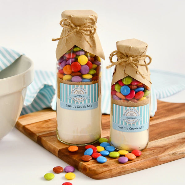 SIGNATURE SMARTIE Cookie Mix. Bright | Cheerful | Fun. Makes 6 or 12 fun & easy cookies