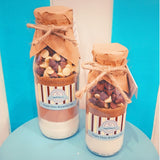 SIGNATURE Choc Brownie Baking Mix in a Bottle. Makes a full brownie slice to enjoy.
