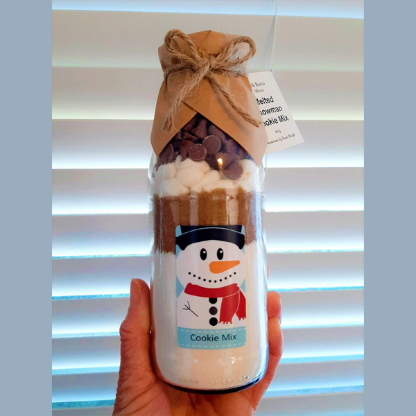 ALL NEW - CUTER THAN EVER - SNOWMAN Cookie Mix. Makes 6 or 12 fun & tasy cookies
