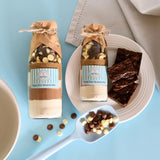 SIGNATURE Choc Brownie Baking Mix in a Bottle. Makes a full brownie slice to enjoy.