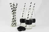 Chalkboard labels, milk bottles