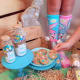 EASTER - Baking In Socks Bundle (Hello Bunny). MadMia Socks plus Easter Bunny Cookie Mix.