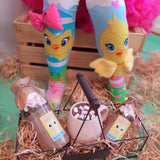 EASTER - Baking In Socks Bundle (Cheeky Chicks). MadMia Socks plus Easter Friends Hot Choc Drink Mix.