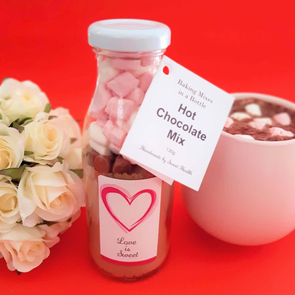 VALENTINE'S Day Hot Chocolate Drink Mix - Sweet | Love | Perfect. Makes 6 or 12 delicious cookies