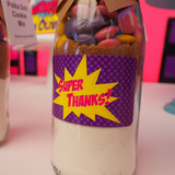 PARTY FAVOURS - SUPER HERO'S Themed "Take & Bake" Cookie Mix Gifts