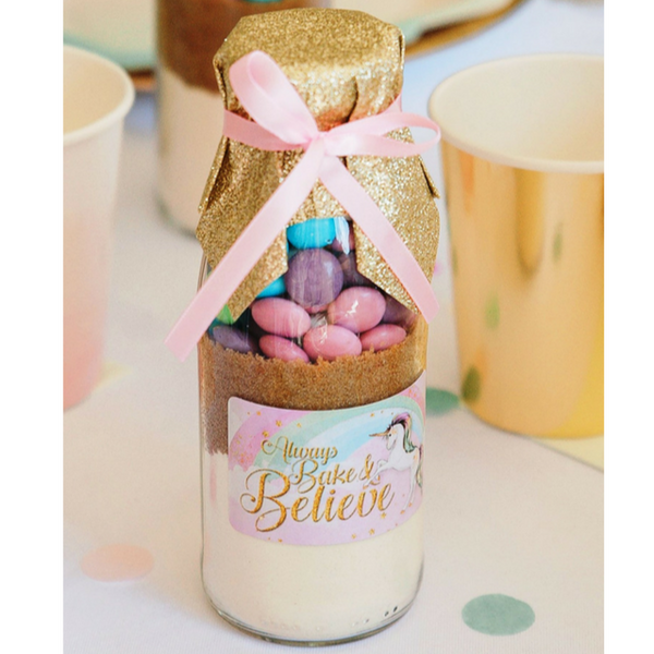 PARTY FAVOURS - UNICORN Themed "Take & Bake" Cookie Mix Gifts